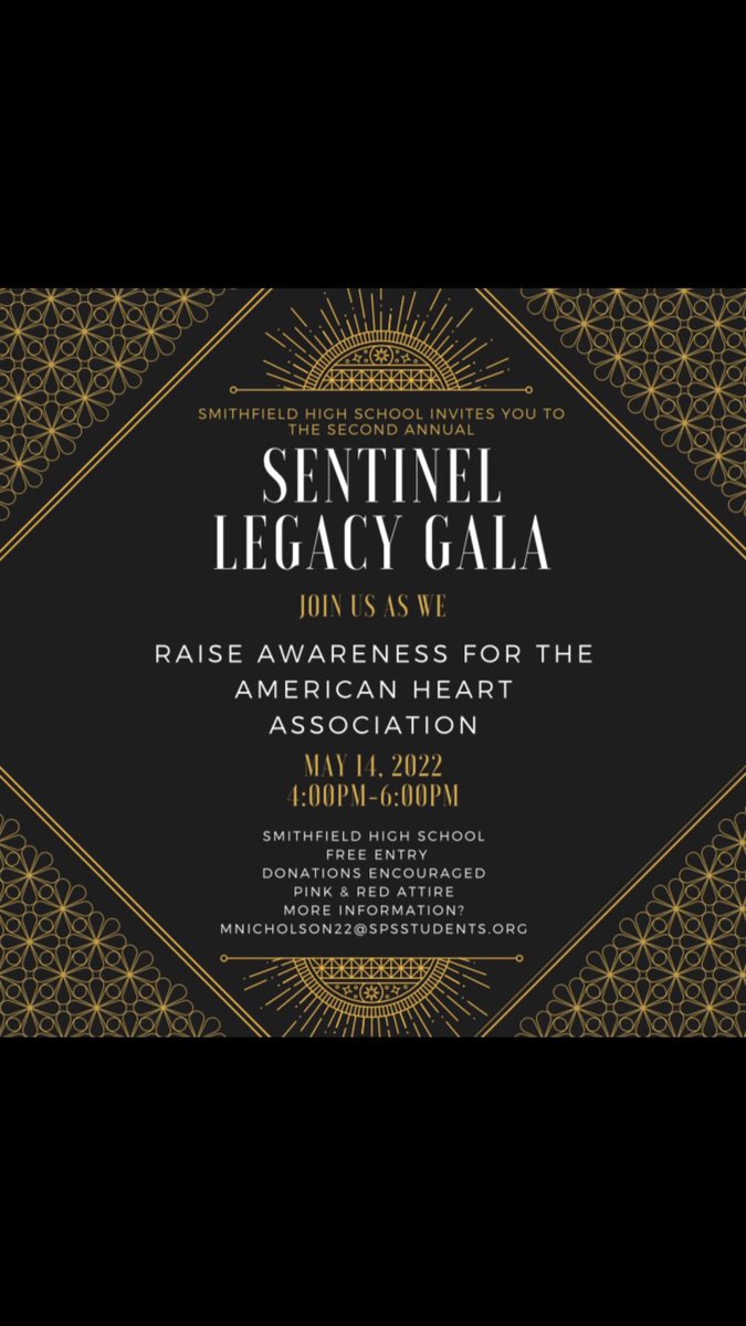 The 2nd Sentinel Legacy Heart Gala is this Saturday May 14, 4-6pm!! Hope to see you there!! ❤️