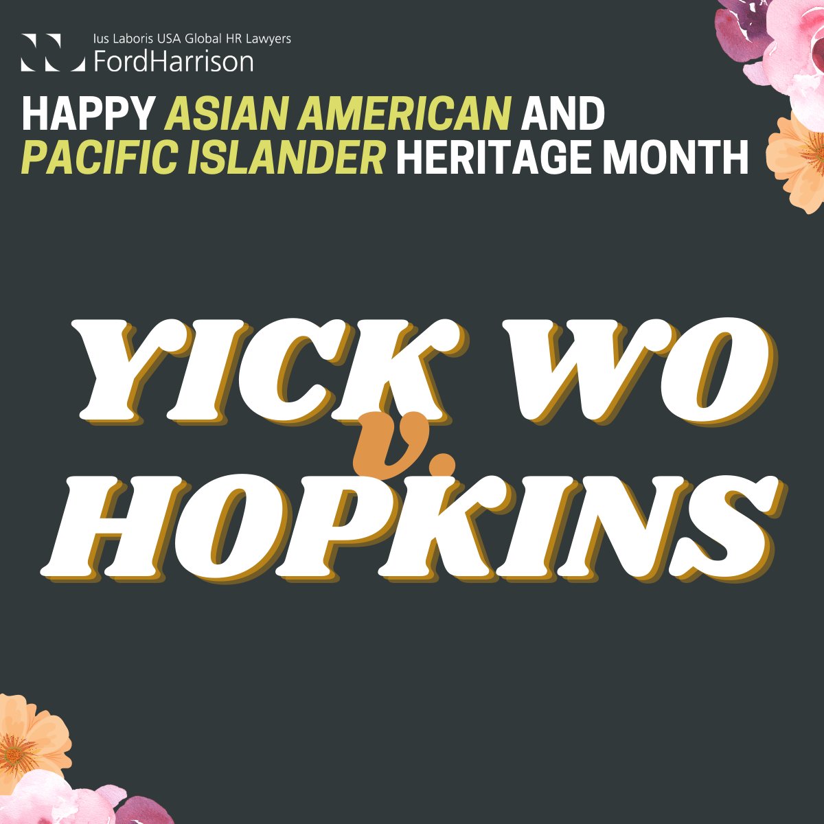 fordharrisonlaw's tweet photo. #OnThisDay in 1886 Yick Wo v. Hopkins becomes the first case where the U.S. Supreme Court rules that a law with unequal impact on different groups is a violation of the Equal Protection Clause. The groundbreaking case rules that all people have equal protection under the law. https://t.co/1PYrrrLtOX