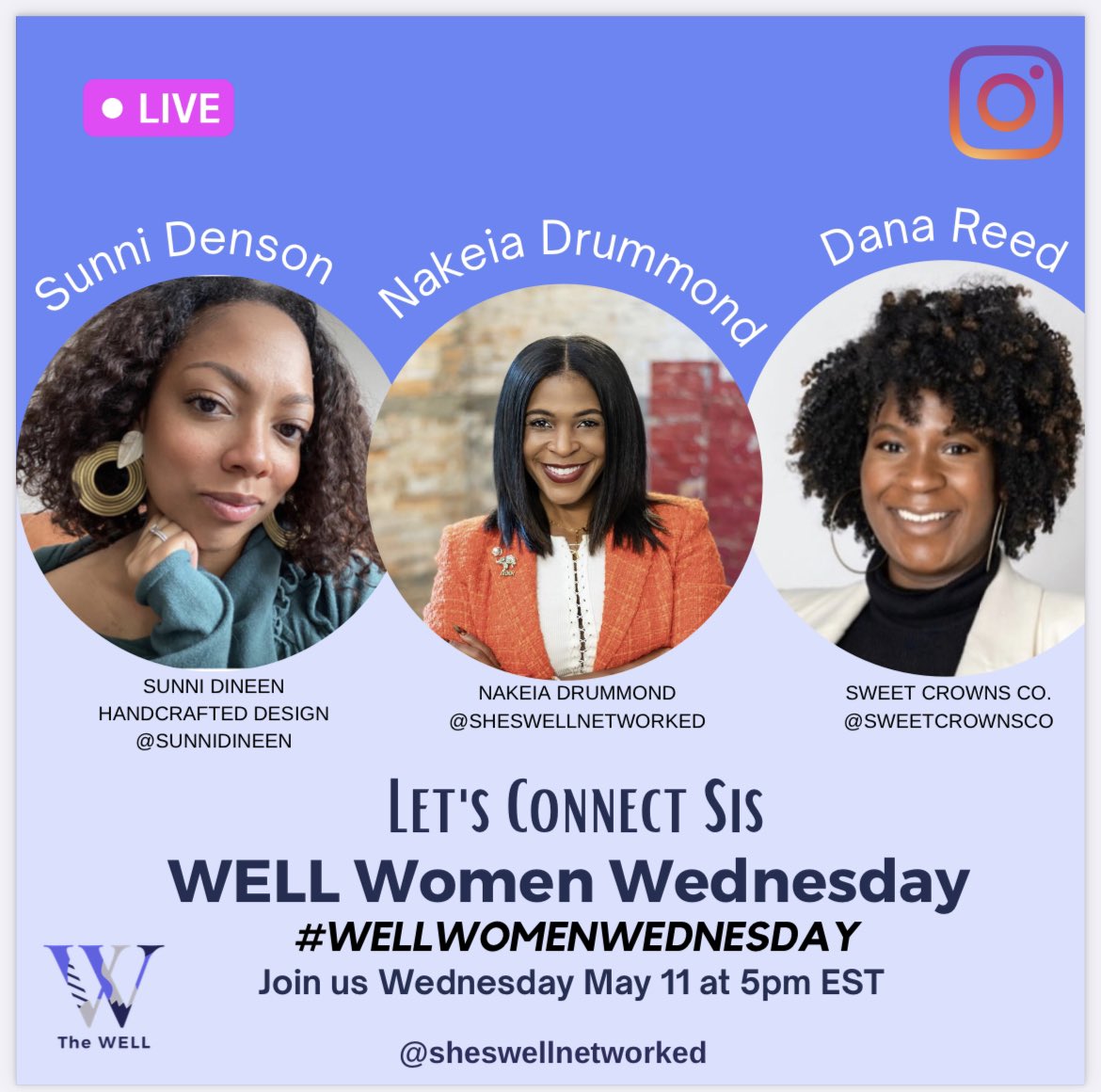 ShesWELLnetwrkd's tweet photo. Join us tomorrow at 5pm for WELL Women Wednesday! https://t.co/l2OBwjA7RQ