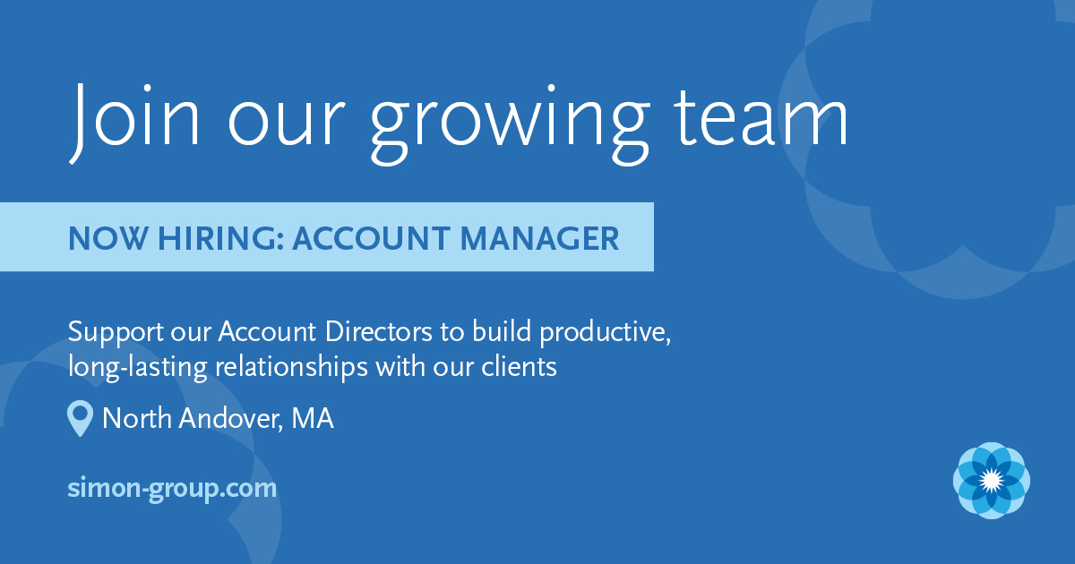 simon_group's tweet photo. We’re hiring! We’re looking for an Account Manager to work with our Account Directors to support our growing client base. Prior experience in marketing/account manager role required. Apply now: 

https://t.co/VqIVcZWlTj

#nowhiring #marketingjobs #accountmanager https://t.co/qittkACLLp