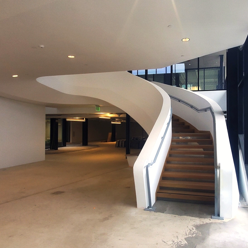 _STUD_IO_'s tweet photo. One of our most complex projects to date, this curved ceiling and staircase is almost complete!

#computationaldesign #computationalconstruction #construction #design #architecture #lightgaugesteel #steel #parametricarchitecture #parametricdesign #constructiondesign https://t.co/DW4tLjX1uw