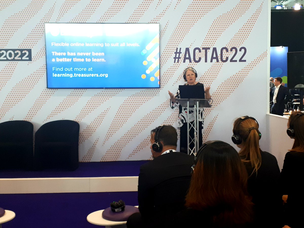 actupdate's tweet photo. Our CE Caroline Stockmann welcomed visitors from our accredited universities at #ACTAC22, telling them more about treasury and how the ACT can help them grow. https://t.co/LAy5yVt5Bn