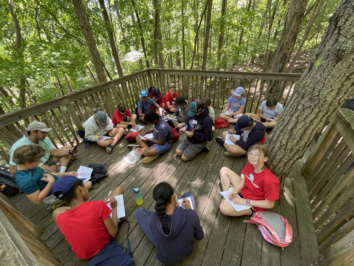 pdslmartin's tweet photo. Journaling in the trees! #pdschargers https://t.co/NPFuanNLtn