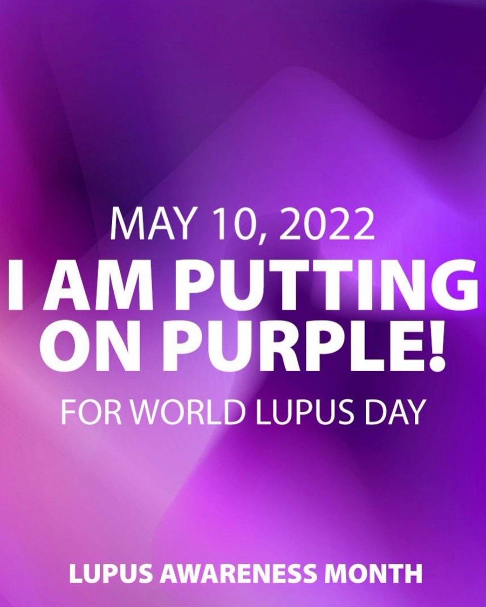 Today is #WorldLupusDay2022 and I’m wearing my purple as a #lupuswarrior and someone who works with lupus patients daily.💜