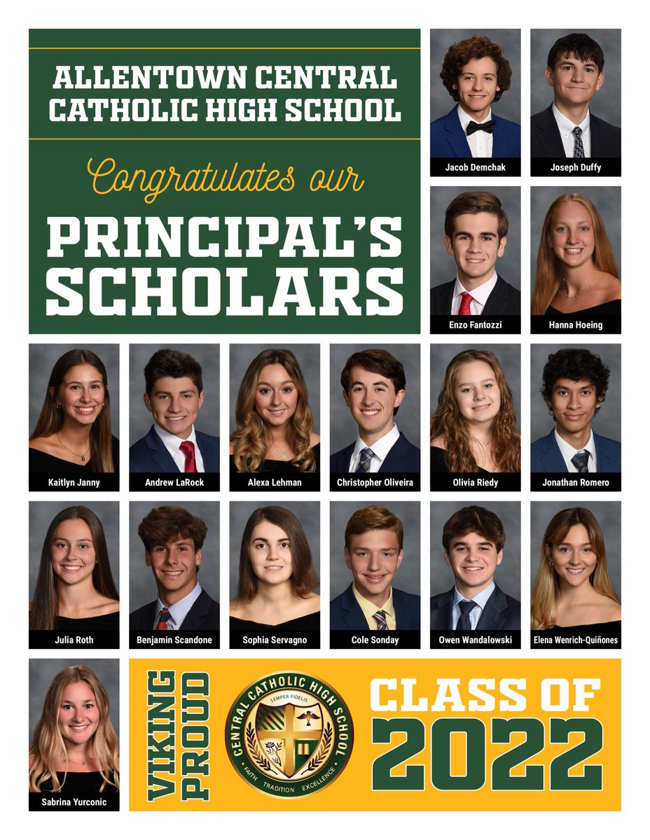 ACCHSVikings's tweet image. #VikingProud Celebrating our Class of 2022 Principal's Scholars! We congratulate the students who represent the top 10 percent of their Senior class! #FaithTraditionExcellence #VikingScholars #Vikings4Life 💛💚🎓2️⃣0️⃣2️⃣2️⃣🤘🏼