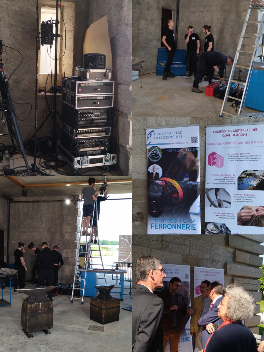 Silence ça tourne ! 2 jours de tournage d'une msterclass ferronnerie d'art à la <a href="/salineroyale/">Saline Royale</a> avec collégiens, apprentis et public en reconversion pro en partenariat avec le lycée Fillod #Jura #gestepro #transmission <a href="/RA_BFC/">Région académique Bourgogne-Franche-Comté</a> <a href="/bfc_region/">Région Bourgogne-Franche-Comté</a>