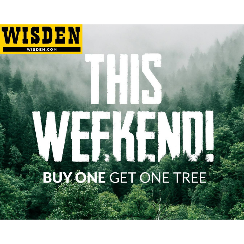 WisdenCricket's tweet photo. LAST CHANCE TO BUY ONE GET ONE TREE!
For every clothing order we receive tonight, our supplier will plant a tree!
Support the environment (as well as your favourite cricketers) with our exclusive range of sustainable clothing, here: https://t.co/hHyd4fwPm5
#BuyOneGetOneTree