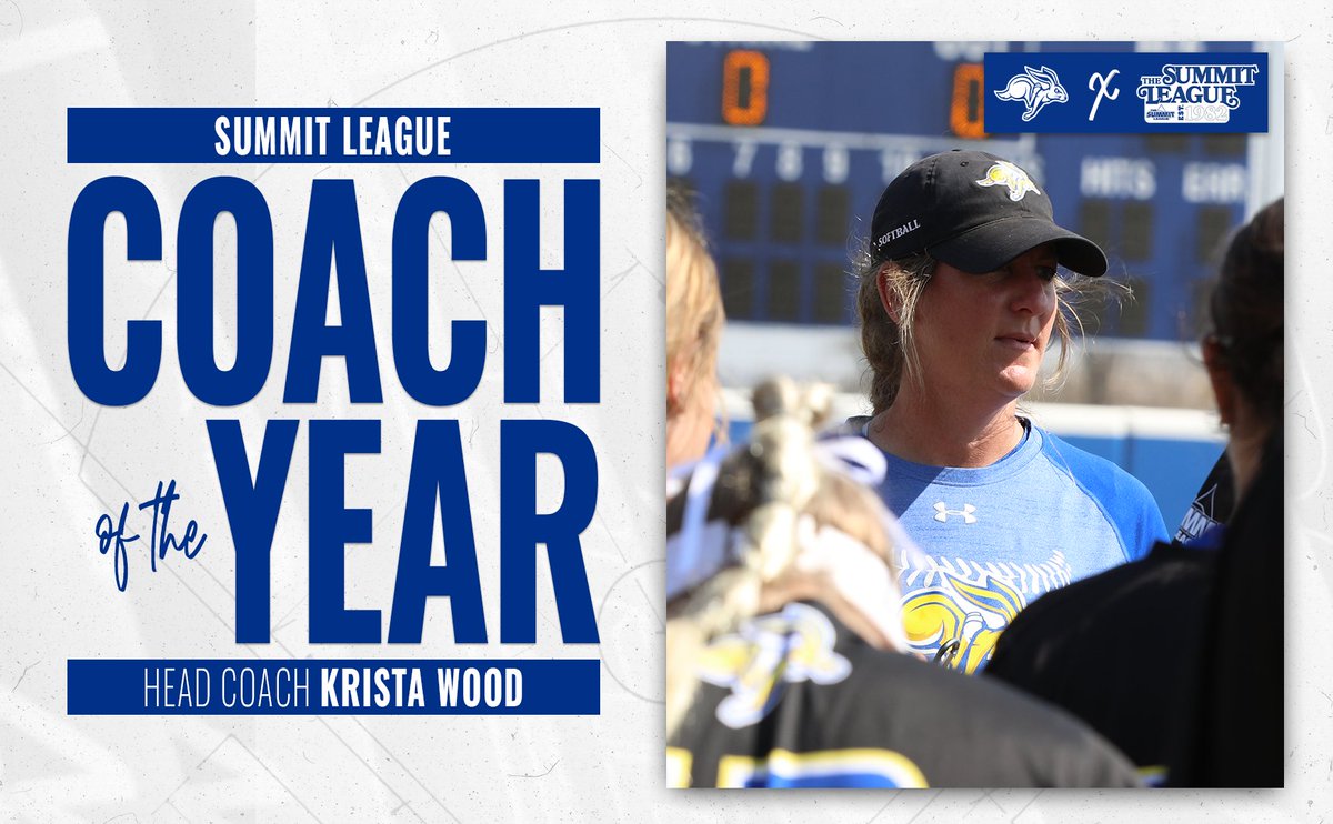 GoJacksSoftball's tweet photo. That’s our coach! 🗣

Krista Wood is the Summit League 𝗖𝗼𝗮𝗰𝗵 𝗼𝗳 𝘁𝗵𝗲 𝗬𝗲𝗮𝗿 for the second straight season!

#GoJacks 🐰 https://t.co/I1yrZNT4q8