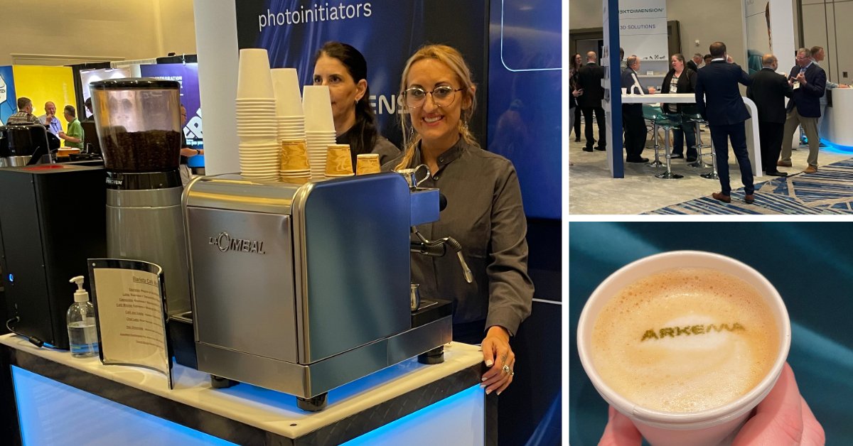 SartomerGlobal's tweet image. Need a pick-me-up at #RadTech2022? Stop by the espresso bar @Arkema_group booth 501! While you’re there, meet our energy curing innovators and technical experts. Find our full show program here:  arke.ma/yeJ750J48nb @radtechuveb  #UVCuring