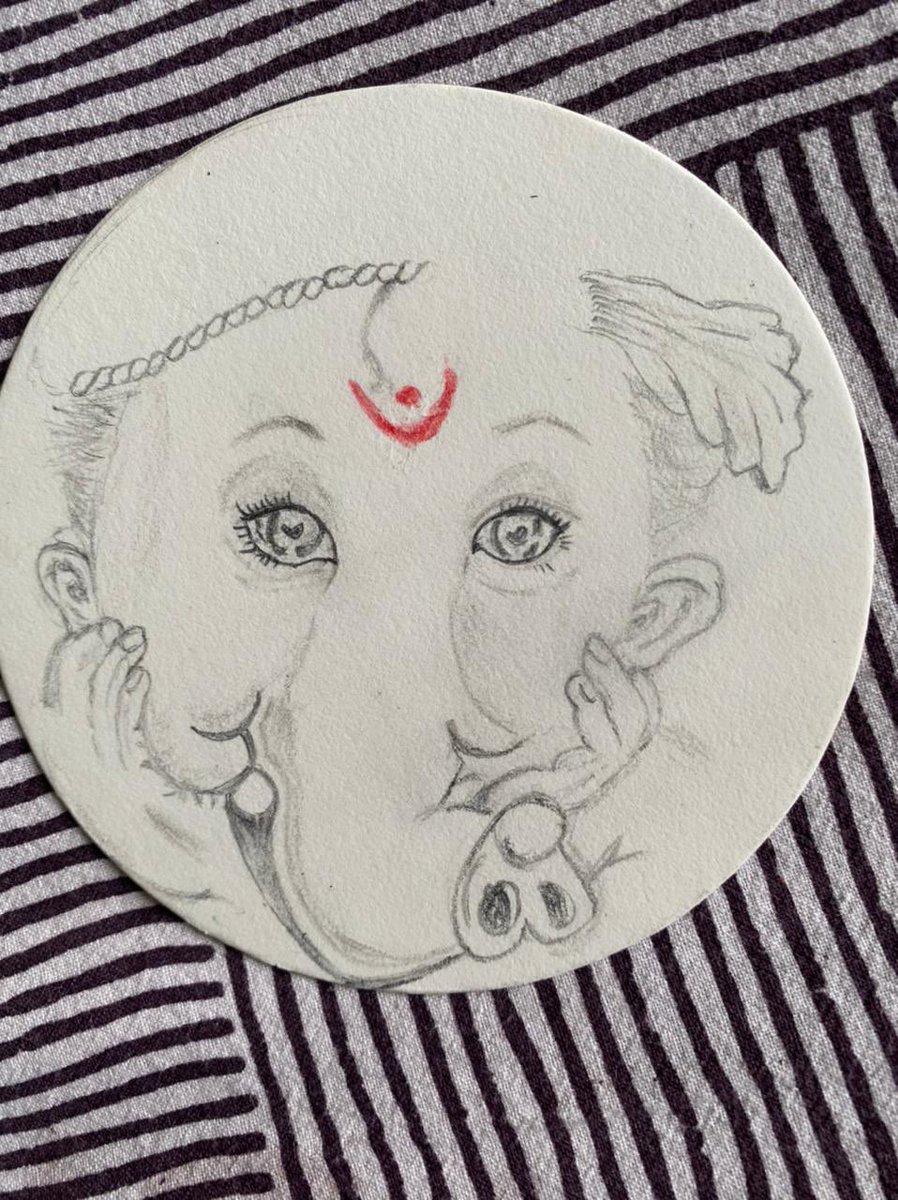 neha_singh_16's tweet photo. May Lord Ganesh bless us to be kind and have courage to do the right thing and at the right time .. a sketch made in love and devotion ! #ConsciousPlanet #SaveSoil #SaveSoilAtCOP15 @SadhguruJV @cpsavesoil https://t.co/jZwrxuZYuH