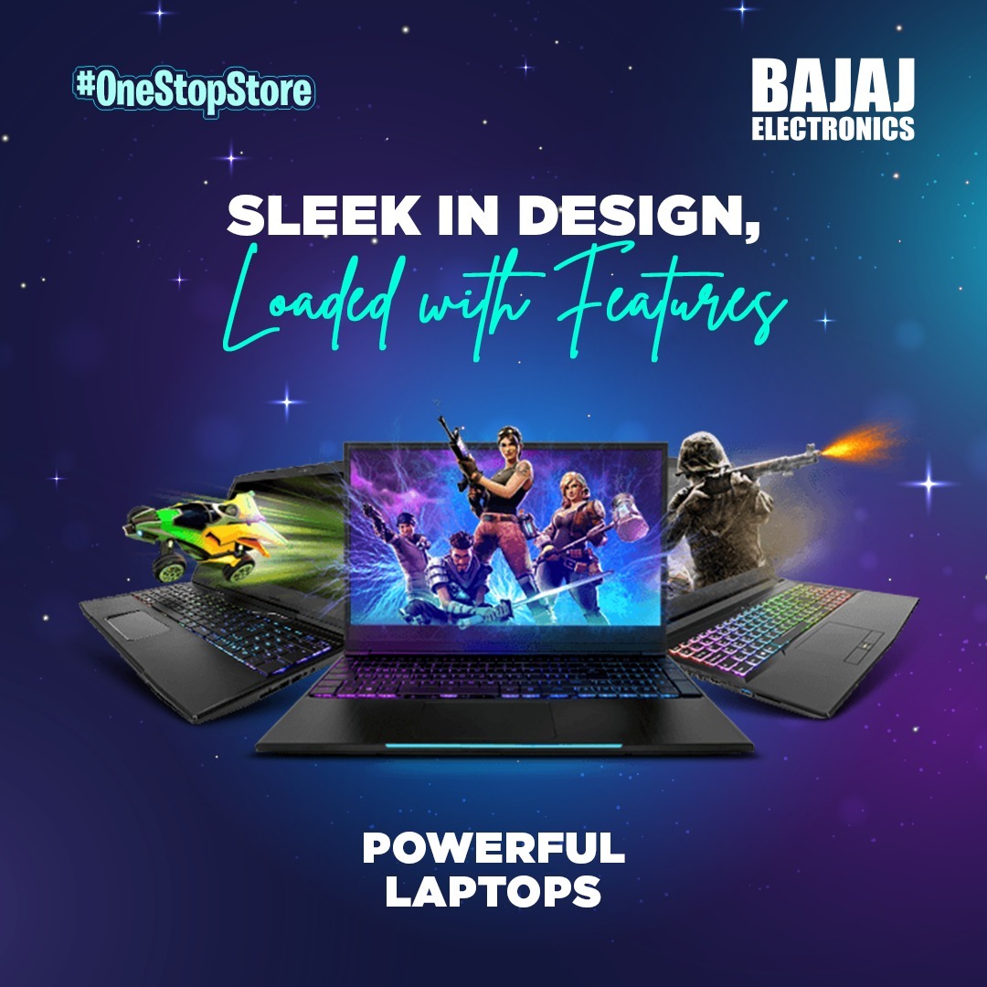 bajajelectronic's tweet photo. Get the #bestperformance out of the #latestgeneration of #laptops available at Bajaj Electronics! 

Visit your nearest Bajaj Electronics store to #avail our offers on #premiumlaptops!
.
.
.
#bajajelectronics #bajaj #electronicgadgets #onestopstore #loadedfeatures https://t.co/gsWiUmLoFt