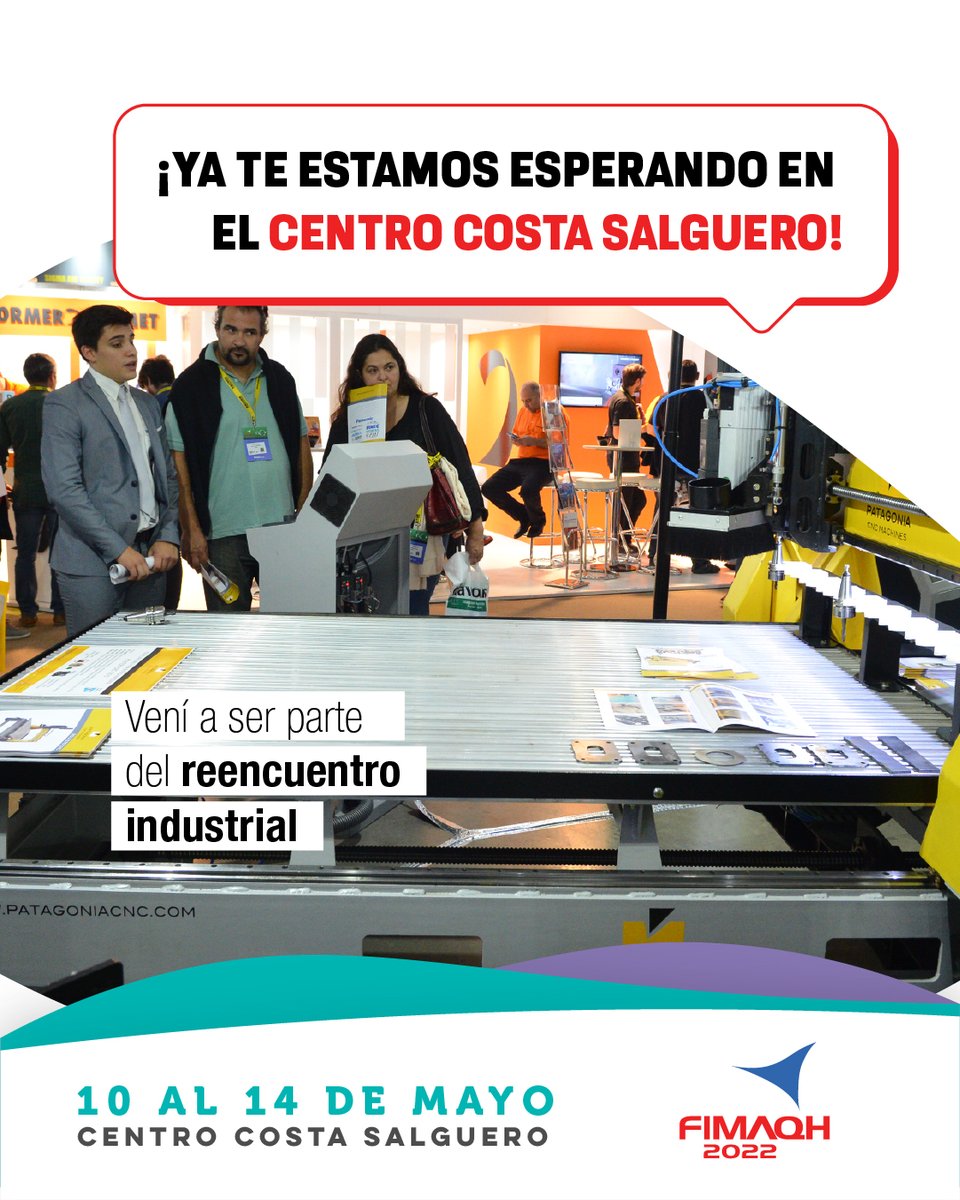 Desde las 13hs te esperamos en el Centro Costa Salguero‼
📌 De 13 a 20hs

La entrada es gratis, vení a formar parte del reencuentro industrial‼

✅ Más de 70 rubros industriales
✅ Tecnología Nacional e internacional

#Industria #Tecnologia #fimaqh #industrial #Argentina