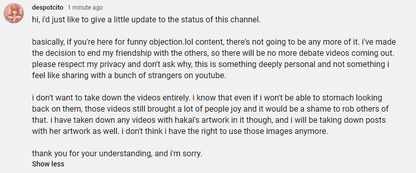 despotcito's tweet photo. channel update https://t.co/grNU8hPToM