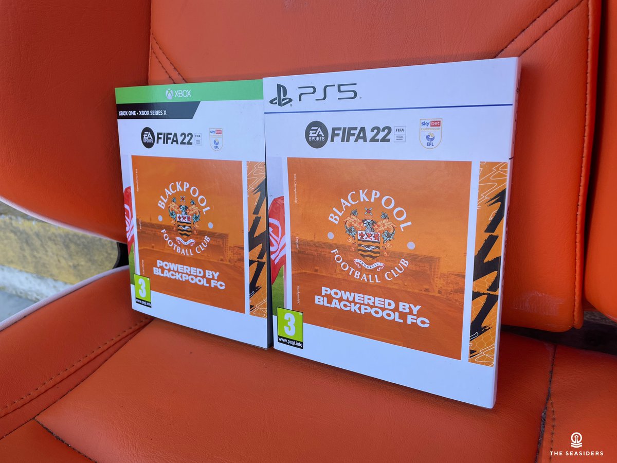 BlackpoolFC's tweet photo. 🎮 We have a final few copies of #FIFA22 available to win!

Simply RT this post and comment which version of the game (PS5 or Xbox) you'd like to be in with a chance of winning.

🍊 #UTMP https://t.co/t9hnVzMmpG