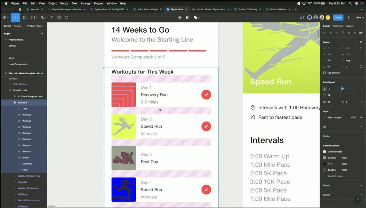 Gabiskandar's tweet photo. Amazing new updates to @figma — I'm trying out everything ASAP!!

Auto-layout updates including negative space and absolute positioning, component variant updates ❤️, and @Jira integrations... #Config2022 https://t.co/KAJgIcbsWJ