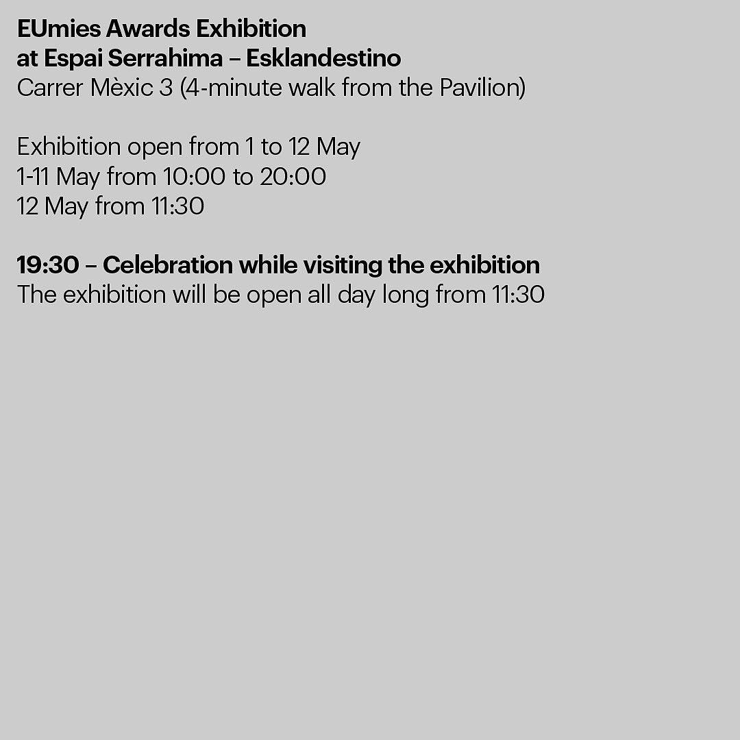 YTAAward's tweet photo. EUmies Awards Exhibition and Celebration → 
📍ESklandestino, Carrer Mèxic 3

https://t.co/CntCqj7Nrv https://t.co/AG6TKFhfBj