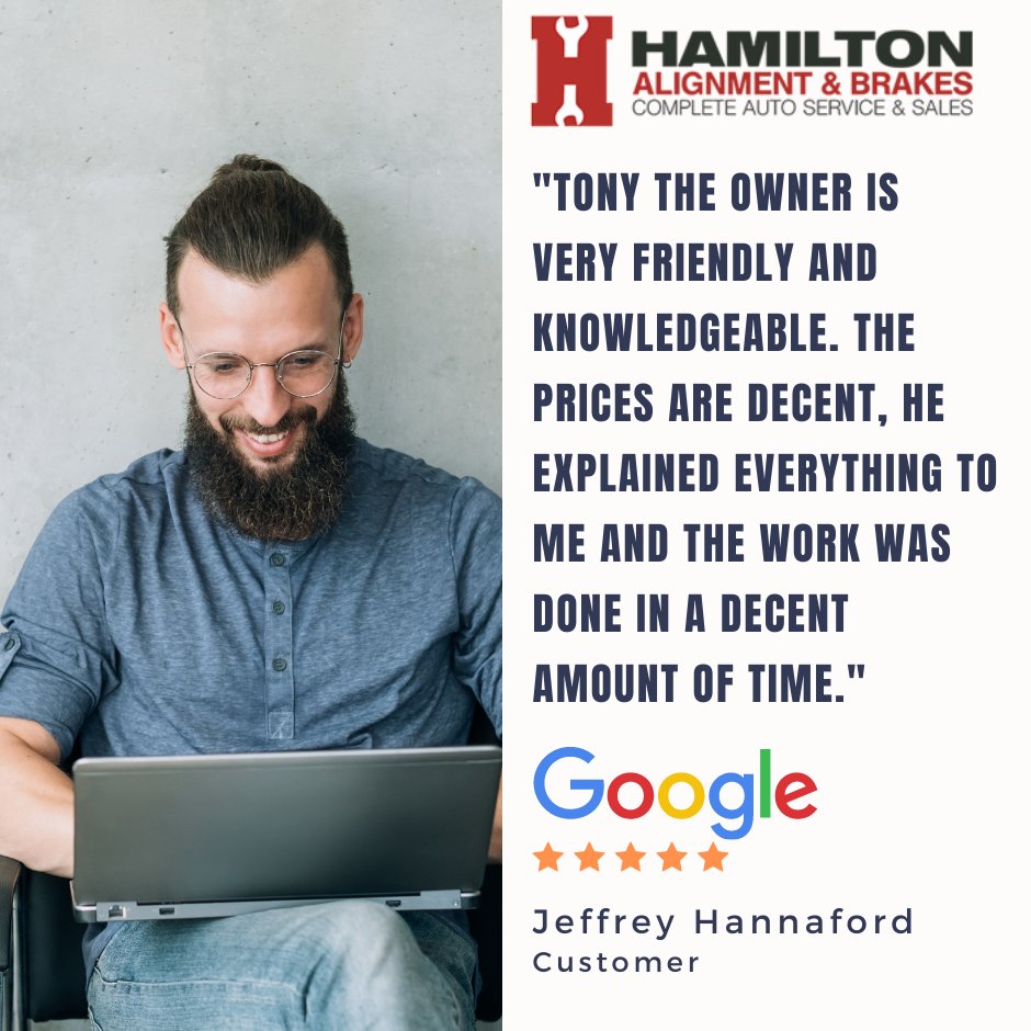 habauto's tweet photo. It’s Testimonial Tuesday! We want to thank Jeffrey Hannaford for his testimonial.
We always appreciate feedback from our clients.
Have a look at all of our reviews.
https://t.co/a8wXd3Slqs
#hamont #Habauto #Mechanic #BestMechanic #BestAutoRepair #Hamilton #HAMON https://t.co/Hnygh2Ac3J