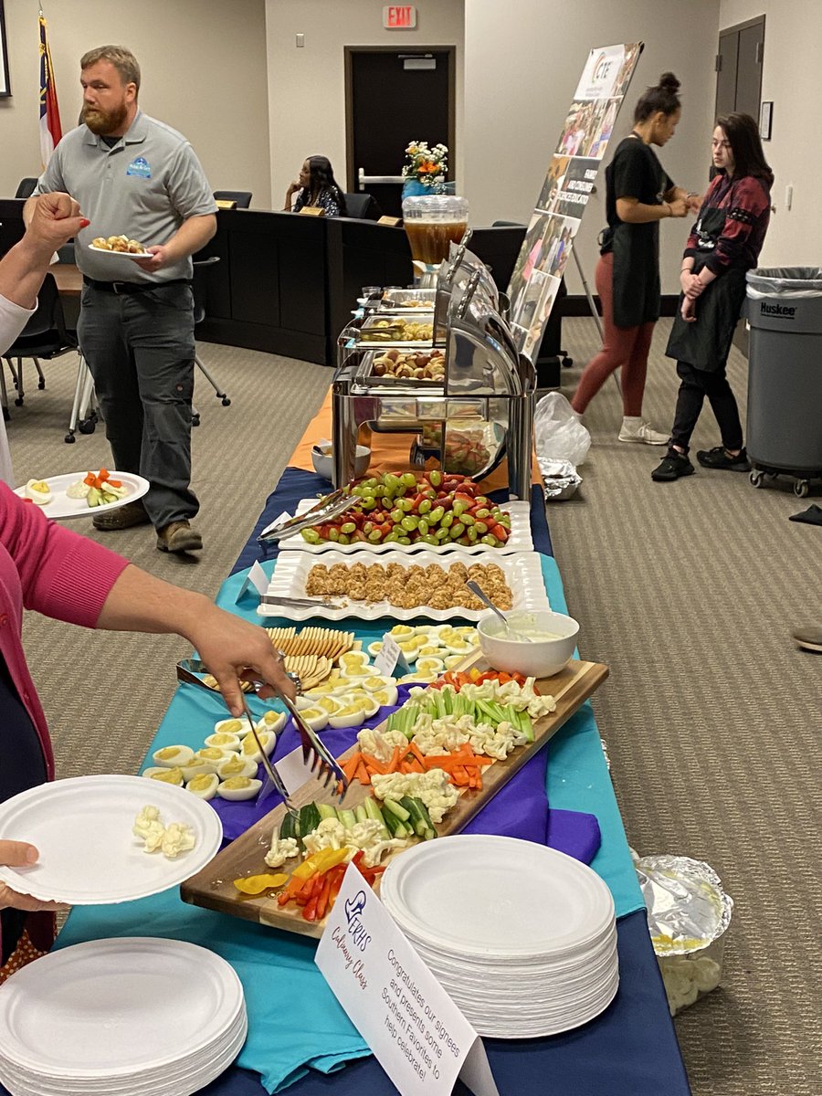 ERHS Culinary and foods classes nailed it at the first annual CTE career signing day! <a href="/EastRowanHS/">EastRowanHS</a>