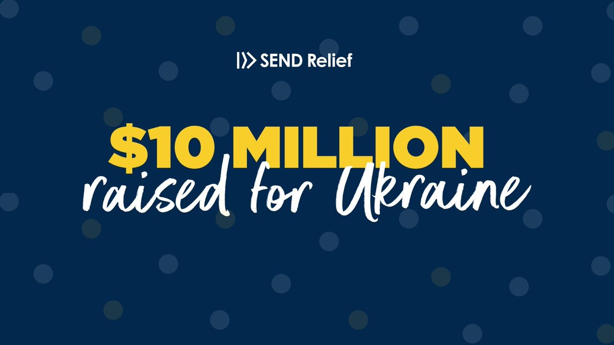 sendrelief's tweet photo. 🥳 Southern Baptists have given over $10 MILLION for Send Relief's #UkraineRussiaWar response! 🥳

All because you give, Send Relief is caring for over 1/2 a million Ukrainian refugees - and that number grows daily. Thank you for your faithful, continued support! https://t.co/1JaoWpvVcu