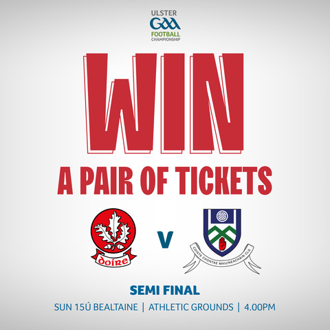 RT this post &amp; follow us for a chance to WIN TWO TICKETS to <a href="/Doiregaa/">Derry GAA</a> v <a href="/monaghangaa/">@monaghangaa</a> on Sunday at the Athletic Grounds 🎟️🎟️

Winner announced on Thursday!

Terrace tickets here 👉 bit.ly/3OWDUfv

📣 No cash sales at the venue. Buy in advance online &amp; in selected stores.