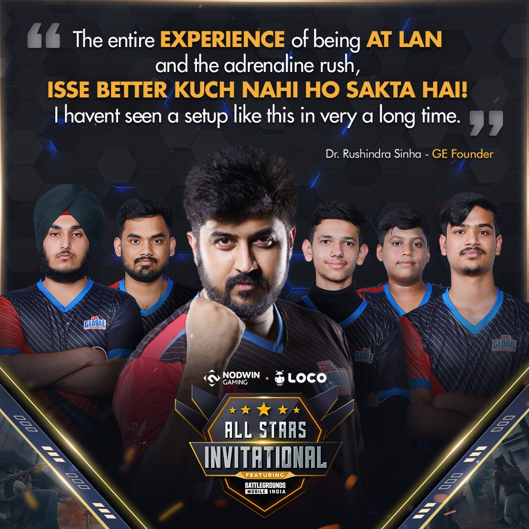 NodwinGaming's tweet photo. @irushi giving us the much needed boost when we were #BackToLAN 🤩❤️
LAN se better kuch nahi ho sakta- do you guys agree? 💬
Global Esports fans, show some love 😍

#nodwingaming #globalesports #gefighting #lan #bgmiLAN #bgmi #bgmilove #bgmicommunity https://t.co/w2Tg0dD9k0