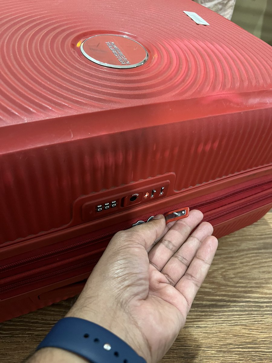 drmeshramortho's tweet photo. @IndiGo6E check in bag lock broken in Dubai to Mumbai flight 6E64 on 1st May… please take appropriate action https://t.co/2m7FPSrJEn
