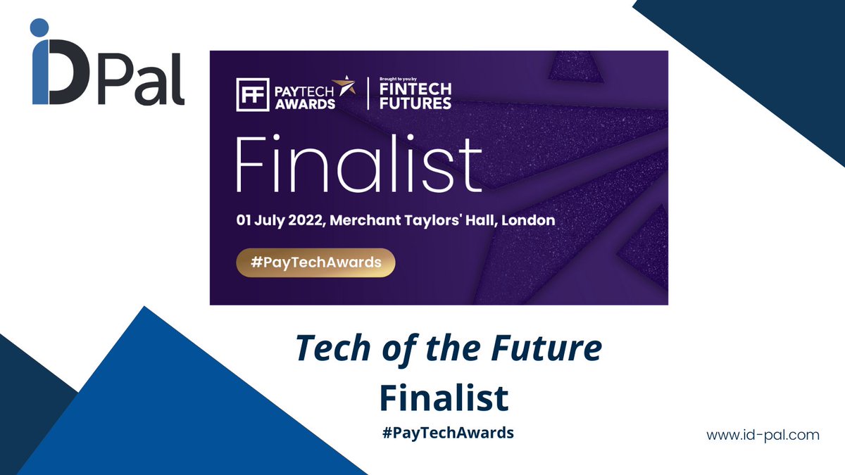 TweetIDPal's tweet photo. We are nominated for the Tech of the Future category at this year’s #PayTechAwards. 

Winners will be announced in July at the #London ceremony on July 1st in Merchant Taylors' Hall.

https://t.co/ZcwnSITESw https://t.co/p36daStasq