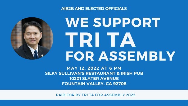asianib2b's tweet photo. Press Advisory: Multicultural Community Leaders / Electeds Endorse Tri Ta in Fountain Valley on Thursday 5/12 - https://t.co/H3kgs2GQ4S https://t.co/ZiFCCTLJDH
