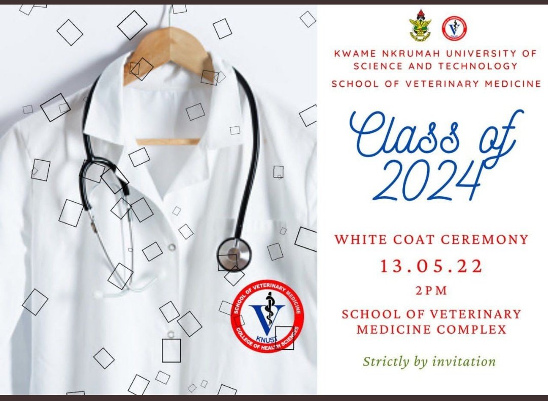 SVM_Knust's tweet photo. White Coat Ceremony on 13th May 2022. Watch this space https://t.co/5s5u3FbQky