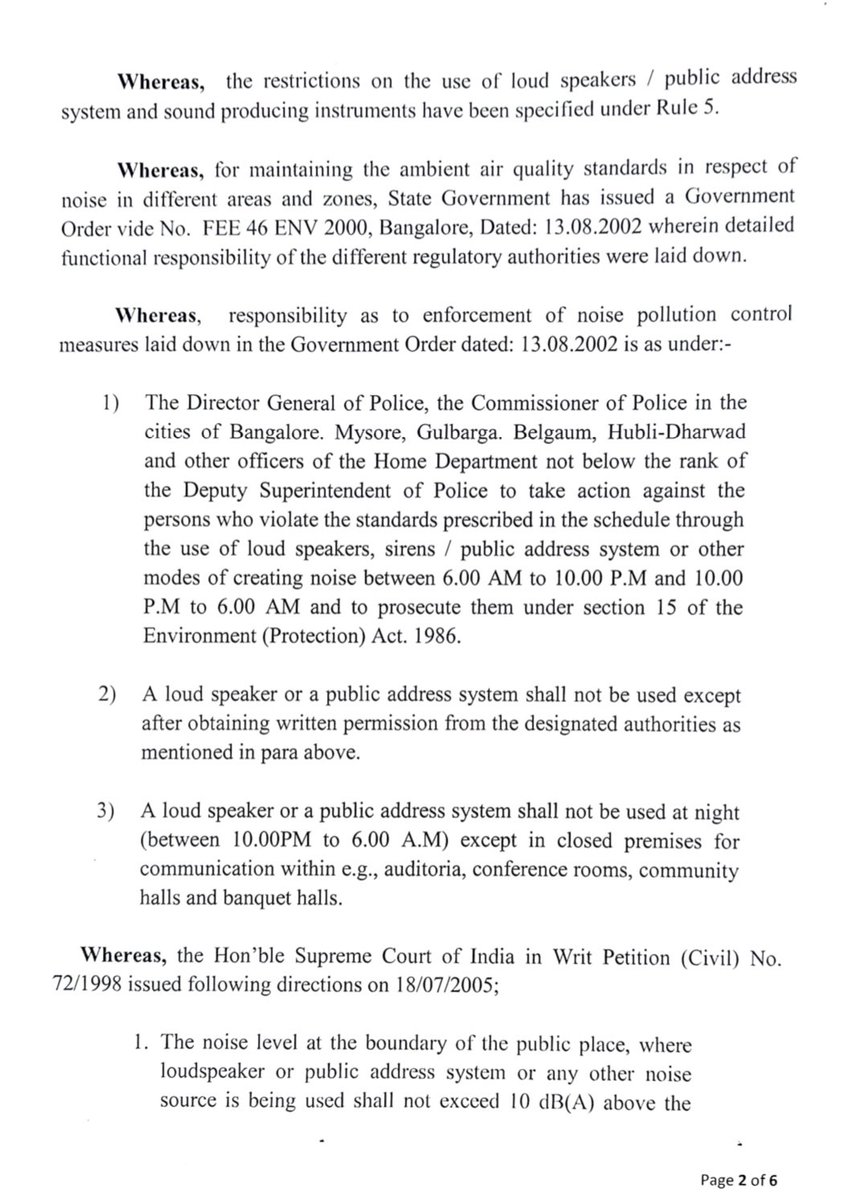 bharathjoshi's tweet photo. All existing users of #loudspeakers or public address systems should obtain written permission within 15 days, the @BSBommai administration has said in a circular. @DeccanHerald https://t.co/8YN2E74pqf