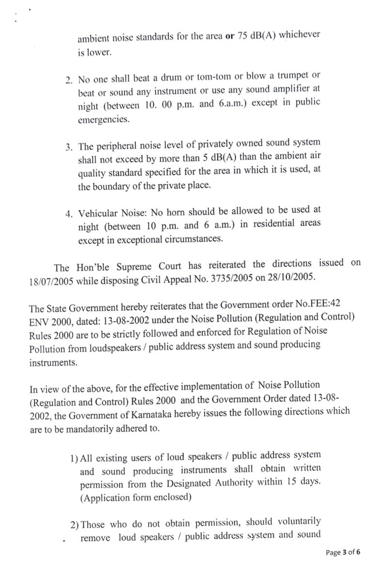 bharathjoshi's tweet photo. All existing users of #loudspeakers or public address systems should obtain written permission within 15 days, the @BSBommai administration has said in a circular. @DeccanHerald https://t.co/8YN2E74pqf
