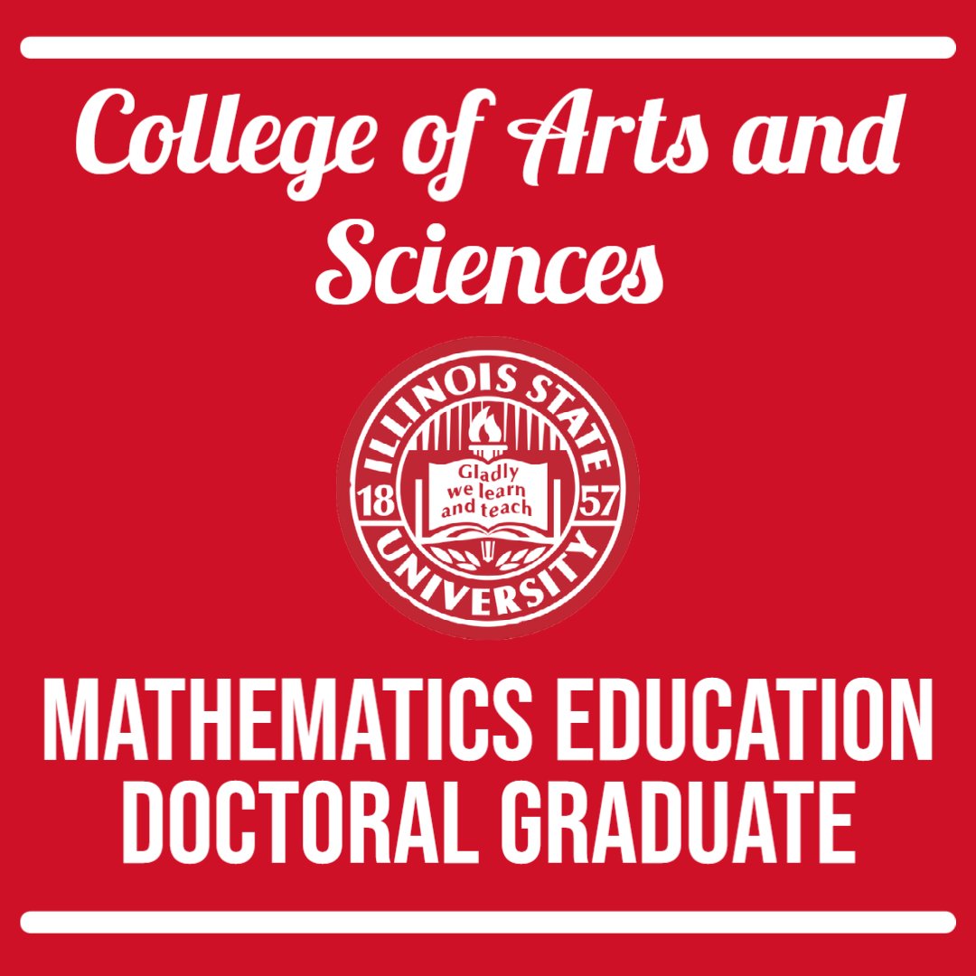 ISUGradSchool's tweet photo. A re-post of our Doctoral Graduate features, we have our Mathematics Education Doctoral Graduate‼ Congratulations to Pamela Beck for receiving her Doctorate of Philosophy in Mathematics Education 🎉🎓 Awesome work, #GradBird!

@IllinoisStateU @ISUResearch https://t.co/cdm1azFF0t