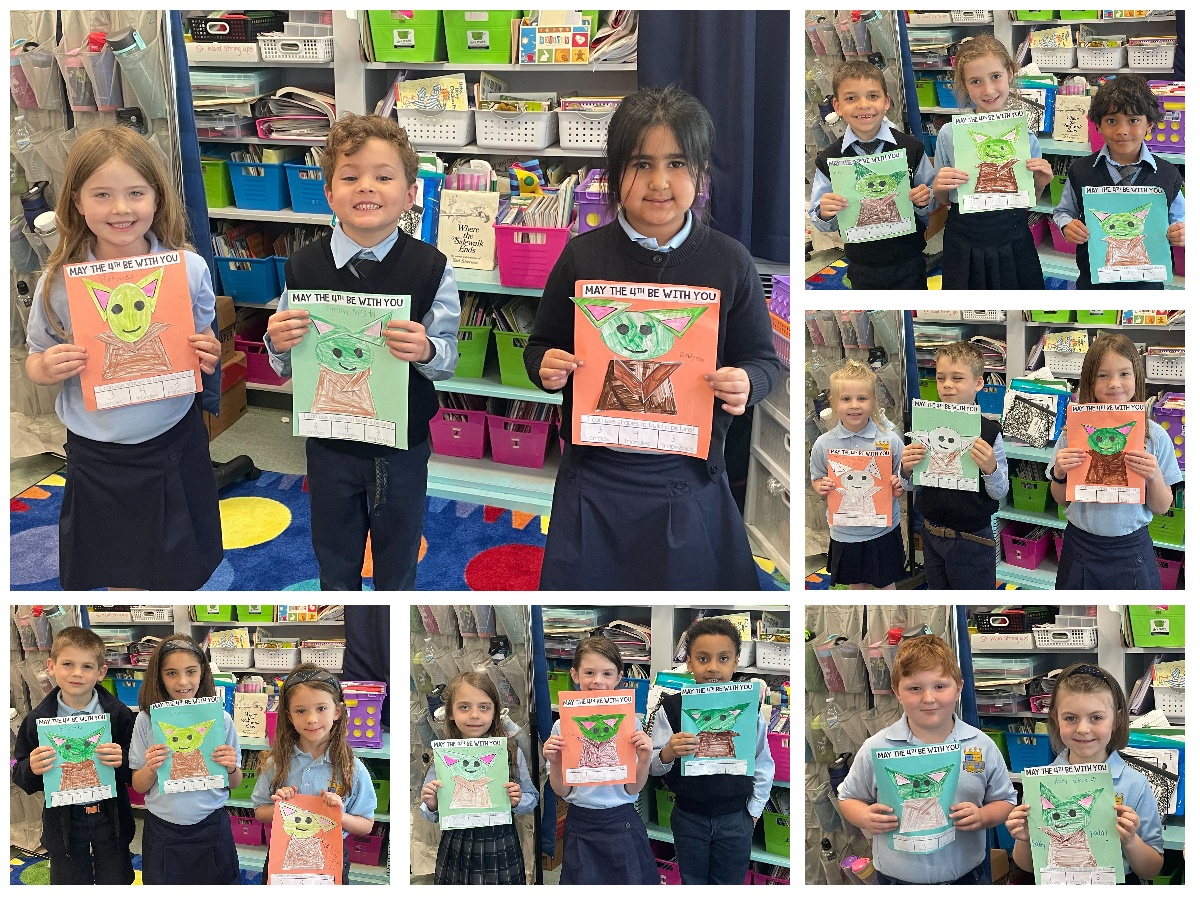 FishkillSt's tweet photo. First grade celebrated May the 4th and made some pretty impressive shape collages. Beautiful they are! #smsfishkill #Maythe4thbewithyou #whyisbabyyodasoadorable https://t.co/krnmAcT8A1
