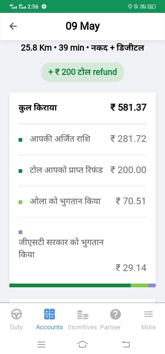 DYNEMORTAL's tweet photo. CRN 6252485585
I have charged by driver 590 rupees cash and he says that your amount will be refunded till 5 Pm today. But I didn't get back my refund .He show me the fair chararges as shown in image.
Vinod Chauhan frod cab driver
+919891427621 , 9773823321
@Olacabs https://t.co/GhN66dMmJr