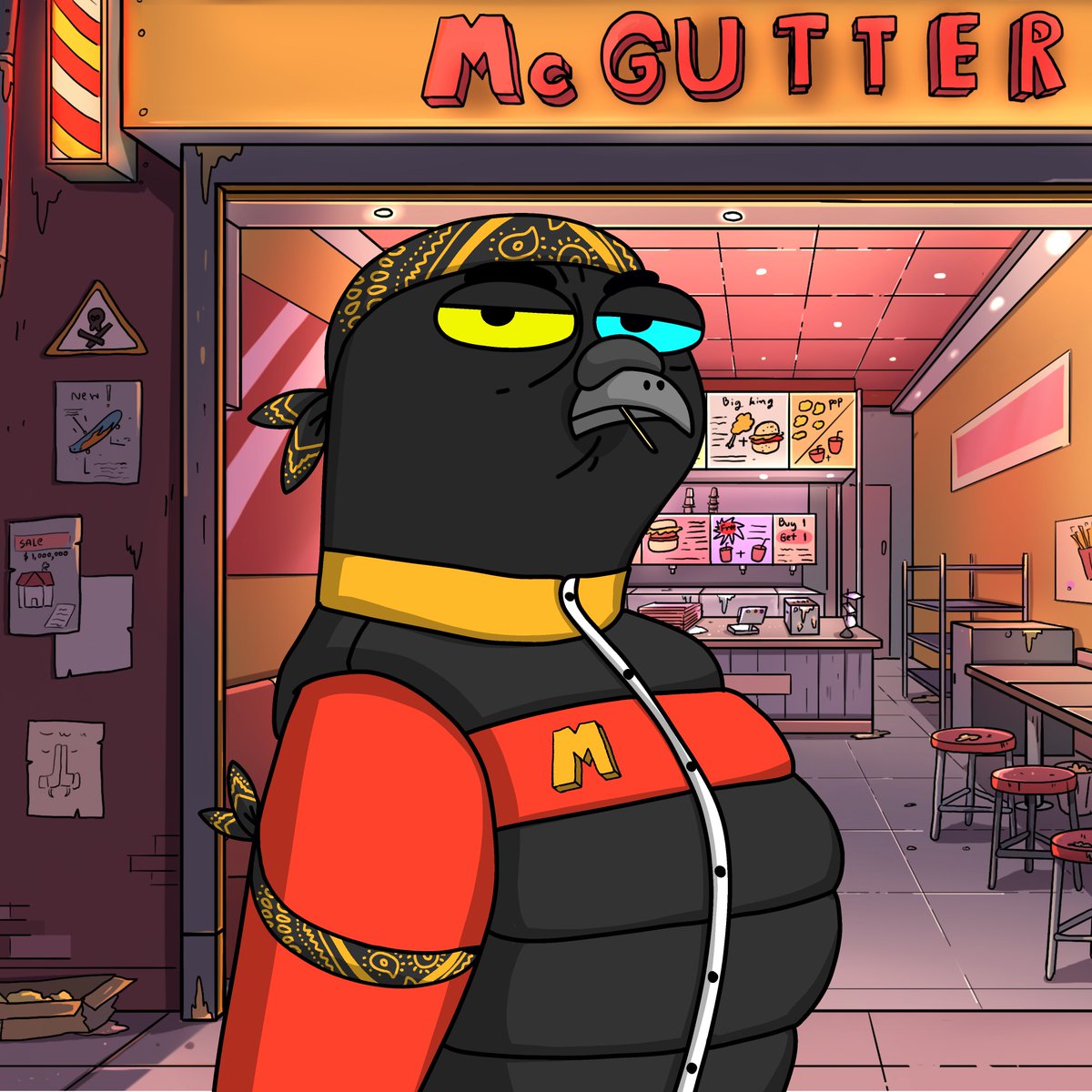 Welcome to McGutter's.

Yes, the ice cream machine is broken..

Yes, I'm the Puffer Gang Leader..

I'm only here until $eth makes a comeback, so I don't care if your order is wrong.

I'm also taking half of your fries.. NEXT.

<a href="/guttercatgang/">Gutter Cat Gang</a> #GangGang