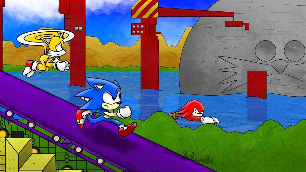 ArtisIan_'s tweet photo. The race to the Death Egg is on!
#procreate #procreateart #sonic3andknuckles #sonic #tails #knuckles #launchbase #deathegg #art #artwork #illustration #ArtistOnTwitter #artistsontwitter #sonicthehedgehog #sonic3 https://t.co/B3G0o2jJr3