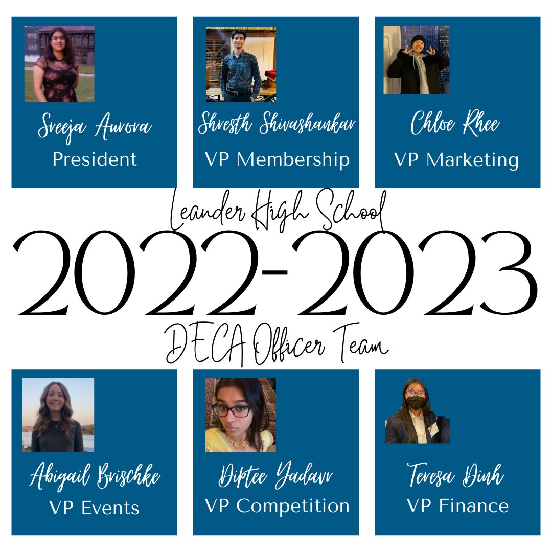We are thrilled to announce our 2022-2023 Officer Team! These students are excellent leaders and have big goals for our chapter next year! <a href="/LeanderHS/">Leander High School</a> @LHS_principal20