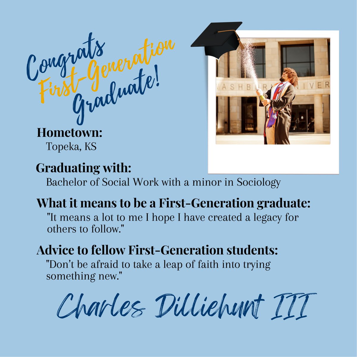 WeAreF1rst's tweet image. We are so proud of these awesome students for their incredible accomplishment of graduating! Help us congratulate them on being First-Generation Graduates!🥳🎉🎓 #firstgenproud #firstgengraduates