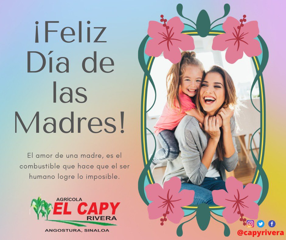 capyrivera's tweet photo. ¡Feliz Día de las Madres!
No hay otro ser más bendecido que una madre, ellas son la luz de nuestro camino y el respaldo incondicional de todas nuestras decisiones. Un fuerte abrazo y bendiciones para todas ustedes.#Capyrivera #ClaroQueSePuede  #Diadelasmadres   #mama   #Angostura https://t.co/iEwqIuzuWF
