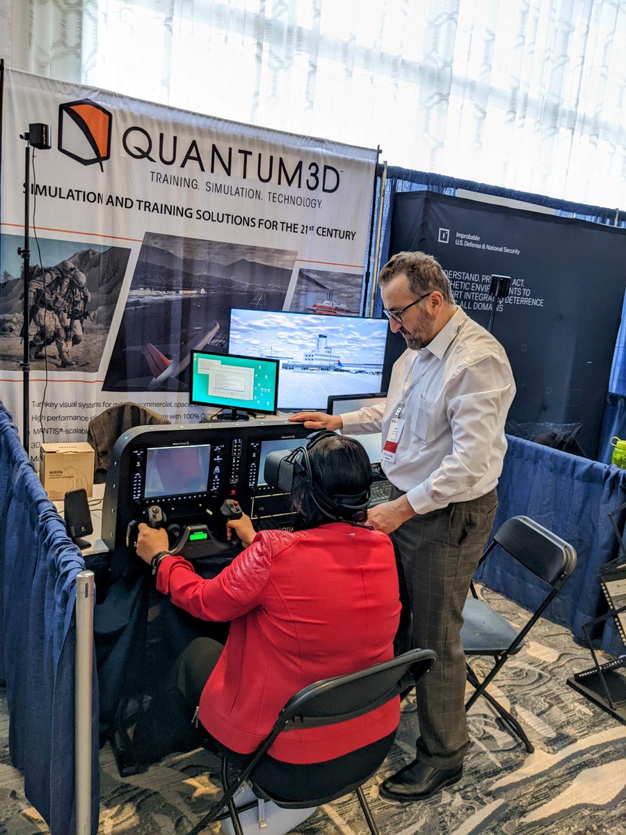 Quantum3D's tweet image. Do not miss Quantum3D's Mixed Reality Flight Simulator demo. We are at booth #4 at #MODSIMWorld2022 in Norfolk, Virginia.

#Quantum3D #mixedreality #simulation #Modsim