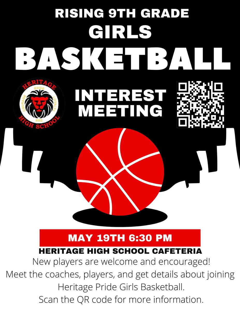 HHSPrideSports's tweet photo. Do you want to play Girls Basketball next year? If so, please attend the interest meeting on 5/19 @ 6:30 PM. @HPMS_Official https://t.co/LgUR4j1BlH