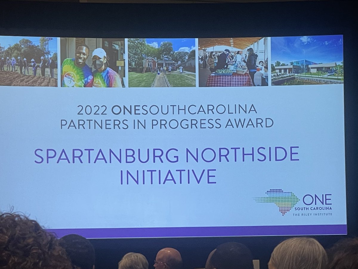 MotStrick's tweet photo. Congratulations to The Spartanburg Northside Initiative as the recipient of The Riley Institute’s OneSouthCarolina Partners in Progress Award! “Progress works at the speed of TRUST.” https://t.co/Yio53QQ7X3