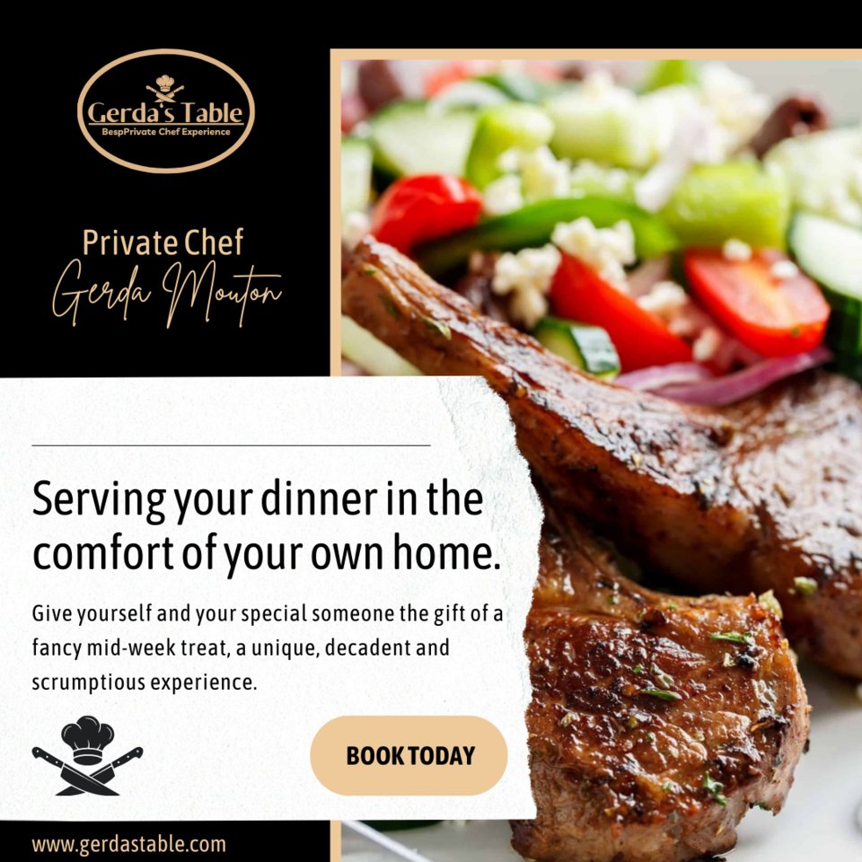 wcoast's tweet photo. RT @TableGerdas: Dine-in at home with meals prepared by Gerda's Table. Ask for our menu for the week.
073 319 5102 https://t.co/8ZHbw6LsUR
#gerdastable #yzerfontein #foodandwineexperience #westcoastcatering #privatechef #chefservices #dineinwithger… https://t.co/FgMAYAI99B