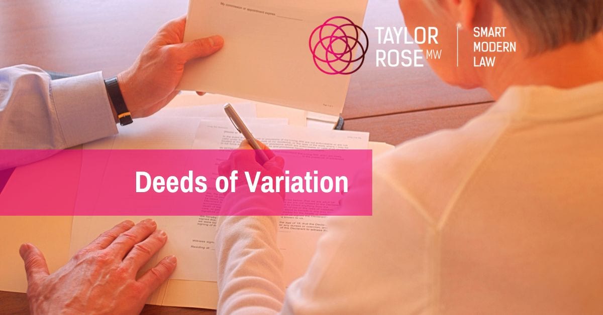 TaylorRoseLaw's tweet photo. Head of our Wills, Trust &amp; Probate department, Mark Stubberfield explains the basics about deeds of variation. Click here to find out more:
https://t.co/XvnD8UtnPK #SmartModernLaw #WillsTrustProbate #DeedsofVariation https://t.co/URH3DPqbHb