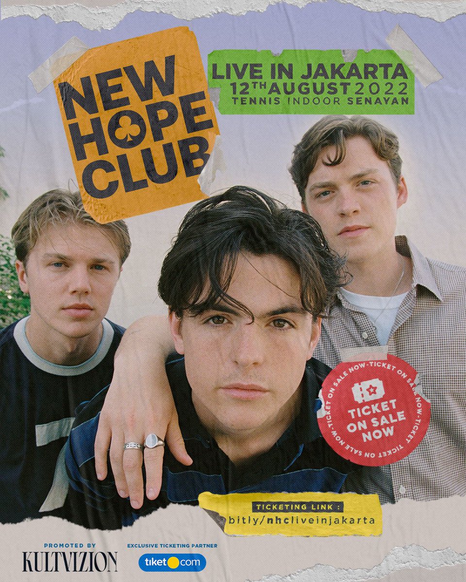 NewHopeClub's tweet photo. We are back! It’s been too long but we are so excited to finally be back around the world playing shows. Here are the first set of dates! We can’t wait to see you all so soon! New tour, new music! Life’s Getting Better 💛 B,R &amp; G x https://t.co/mX2bcK0nKE