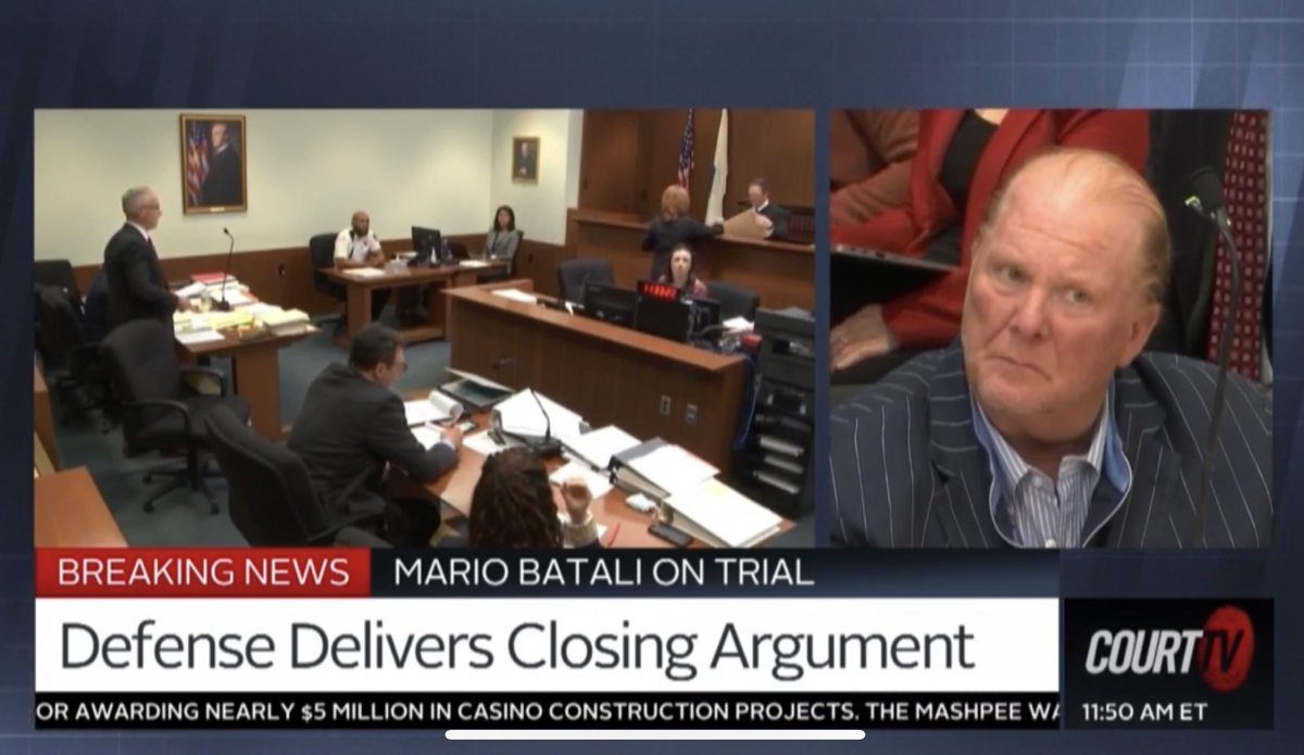 MattJohnsonNEWS's tweet photo. 🚨#BREAKING - Closing arguments underway in #MarioBatali case.

⚖️ What do you think the judge will decide? 

@CourtTV @CourtTVUK https://t.co/9EZZqjLmHx