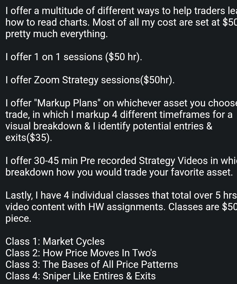 LilEarl9108's tweet photo. In case anyone was interested in any of my services.
#groundedmindtrading https://t.co/xbmQmnCpN8