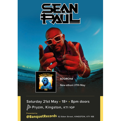 BanquetRecords's tweet photo. FROM KINGSTON TO KINGSTON

on May 21st, the one and only Sean Paul comes to Kingston (upon Thames) in celebration of new album Scorcha, for a career-spanning set. https://t.co/IHiM4HaoZL https://t.co/NcFLIxxCl7