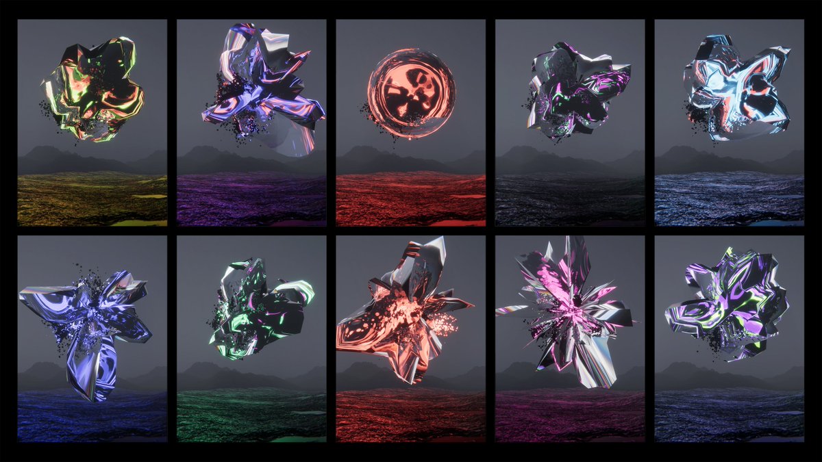 These form variations resulted from processing #EEG brain waves inside a #VR environment.