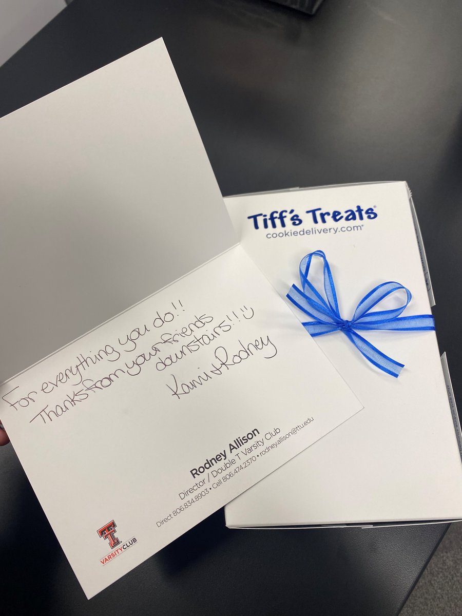 TTUEventOps's tweet photo. A big thank you to @DoubleTVarsity for the sweet treats today! Helping to power us through the week as we prepare to host the Big 12 Outdoor Track & Field Championships๐ช https://t.co/ztZEQJrnks